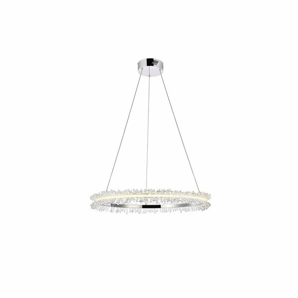 Lighting Business 26 in. Laurel LED Light with Pendant Lamp Chrome LI2961510